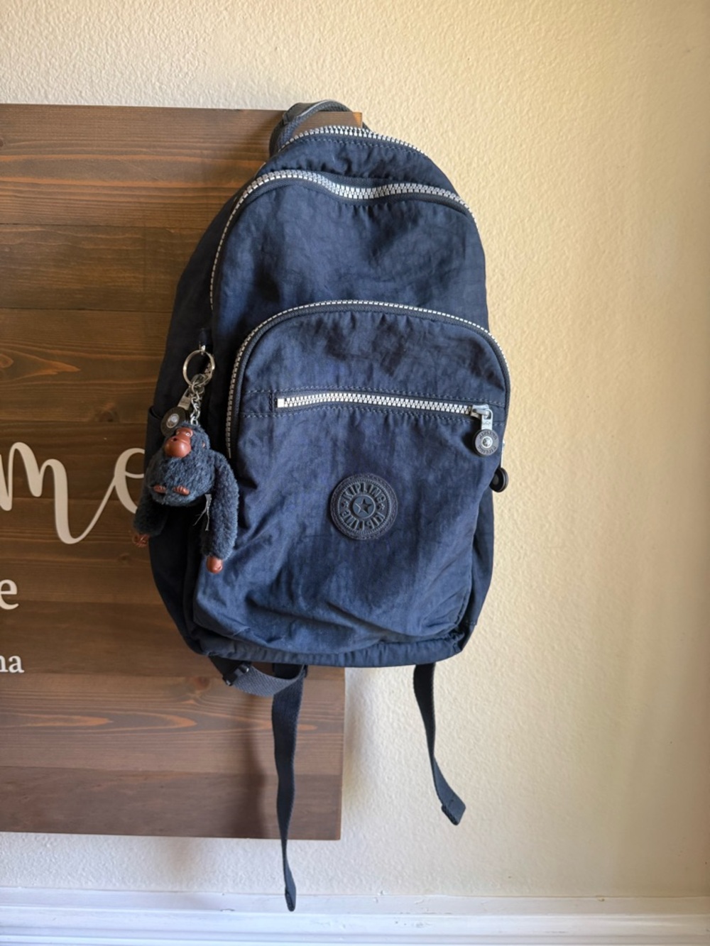 Kipling Navy Backpack - Picture 2 of 13